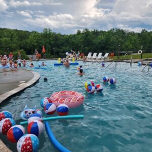 Fourth of July Campground with Pool Pool Party Lake Lure NC Emberglow Outdoor Resort
