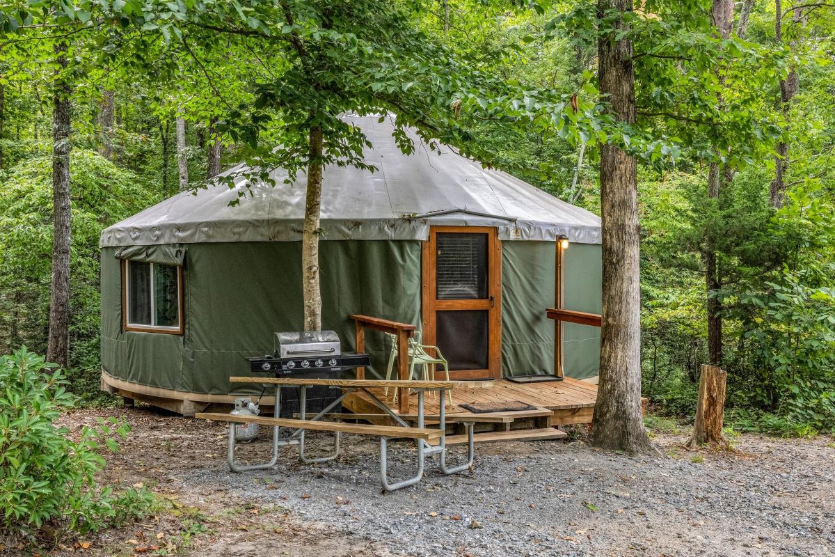 30' Yurt Lodging Unit Emberglow Outdoor Resort Lake Lure NC