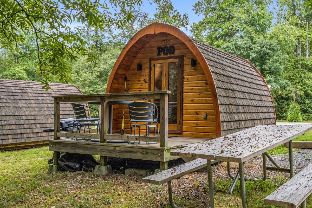 POD Lodging Unit Emberglow Outdoor Resort Lake Lure NC