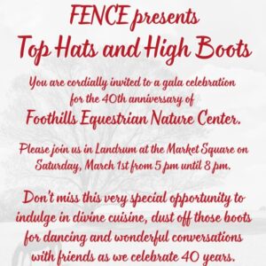 FENCE Foothills Equestrian Nature Center Tryon NC Landrum Market Square Landrum SC Anniversary Gala Celebration