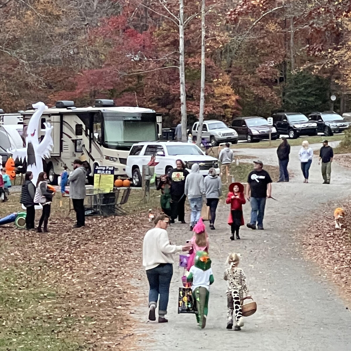 Halloween trick or treating at Emberglow