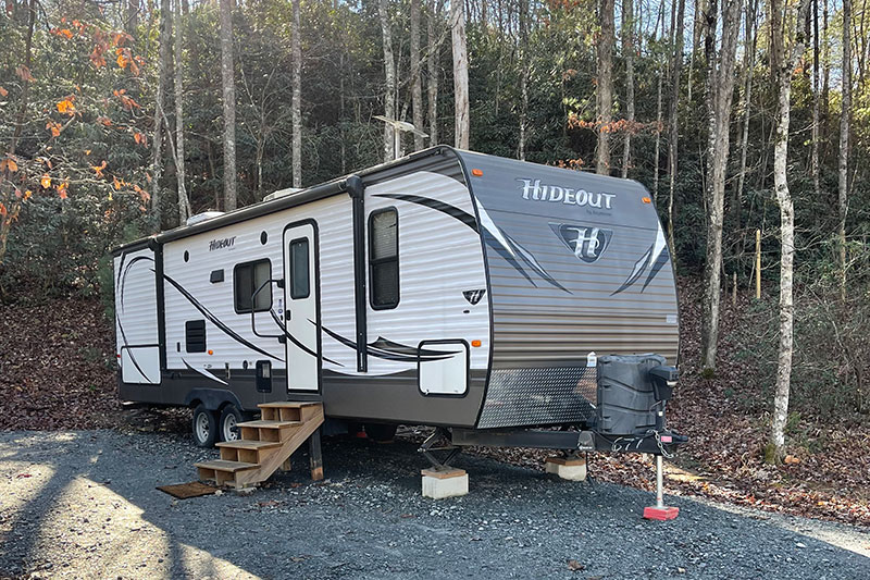 Hideout-Travel-Trailer-Rental-Family-Friendly-Camping-NC Mountains