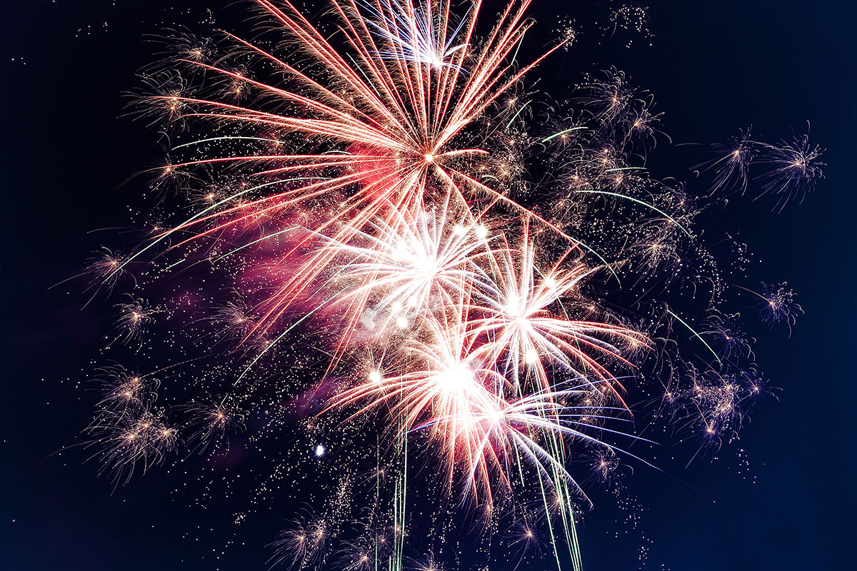 July 3rd Fireworks at Lake Lure Beach Emberglow Outdoor Resort