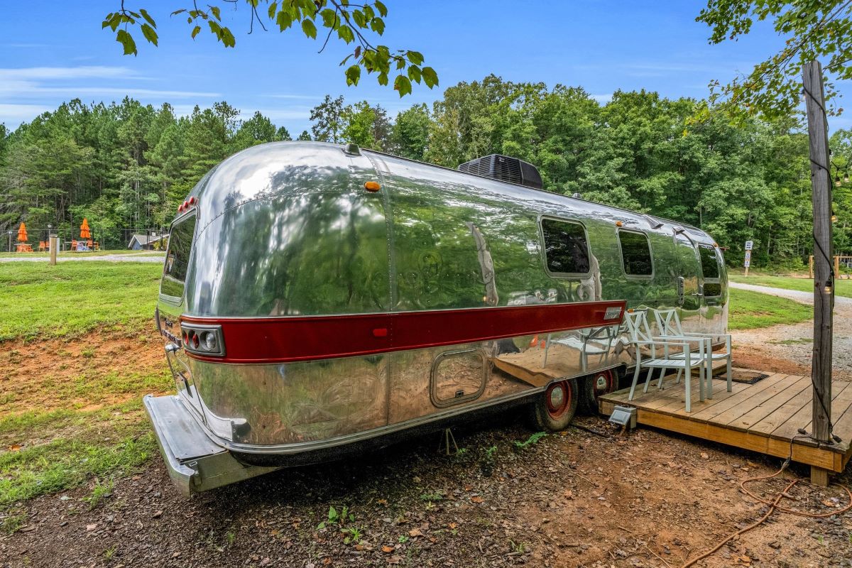 Vintage Camper Lodging Unit Emberglow Outdoor Resort Lake Lure NC