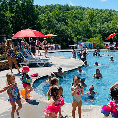Summer-family-pool-party-lake-lure-Emberglow-camping-resort