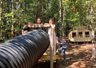 campground playground culvert slide