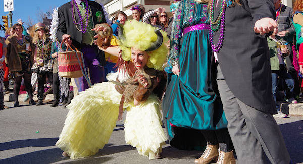 mardi gras parade in asheville