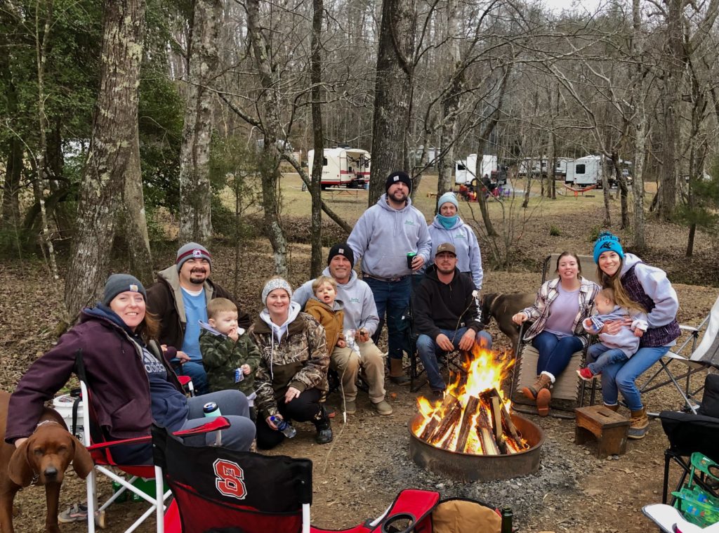 winter camping lake lure